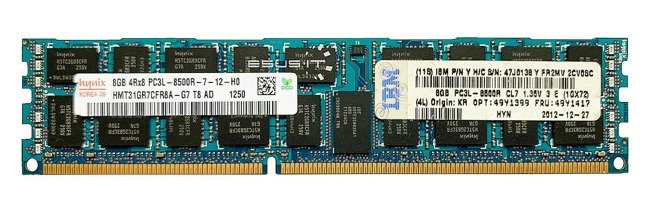 Arbeitspeicher 1x 8GB Hynix ECC REGISTERED DDR3 4Rx8 1066MHz PC3-8500 RDIMM | HMT31GR7CFR8A-G7