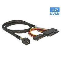 Delock Kabel SFF-8643 Stecker > U.2 SFF-8639 Buchse + SATA Stromanschluss 0.5m | 84819