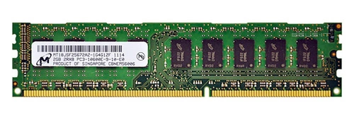 Arbeitspeicher 1x 2GB Micron ECC UNBUFFERED DDR3  1333MHz PC3-10600 UDIMM | MT18JSF25672AZ-1G4
